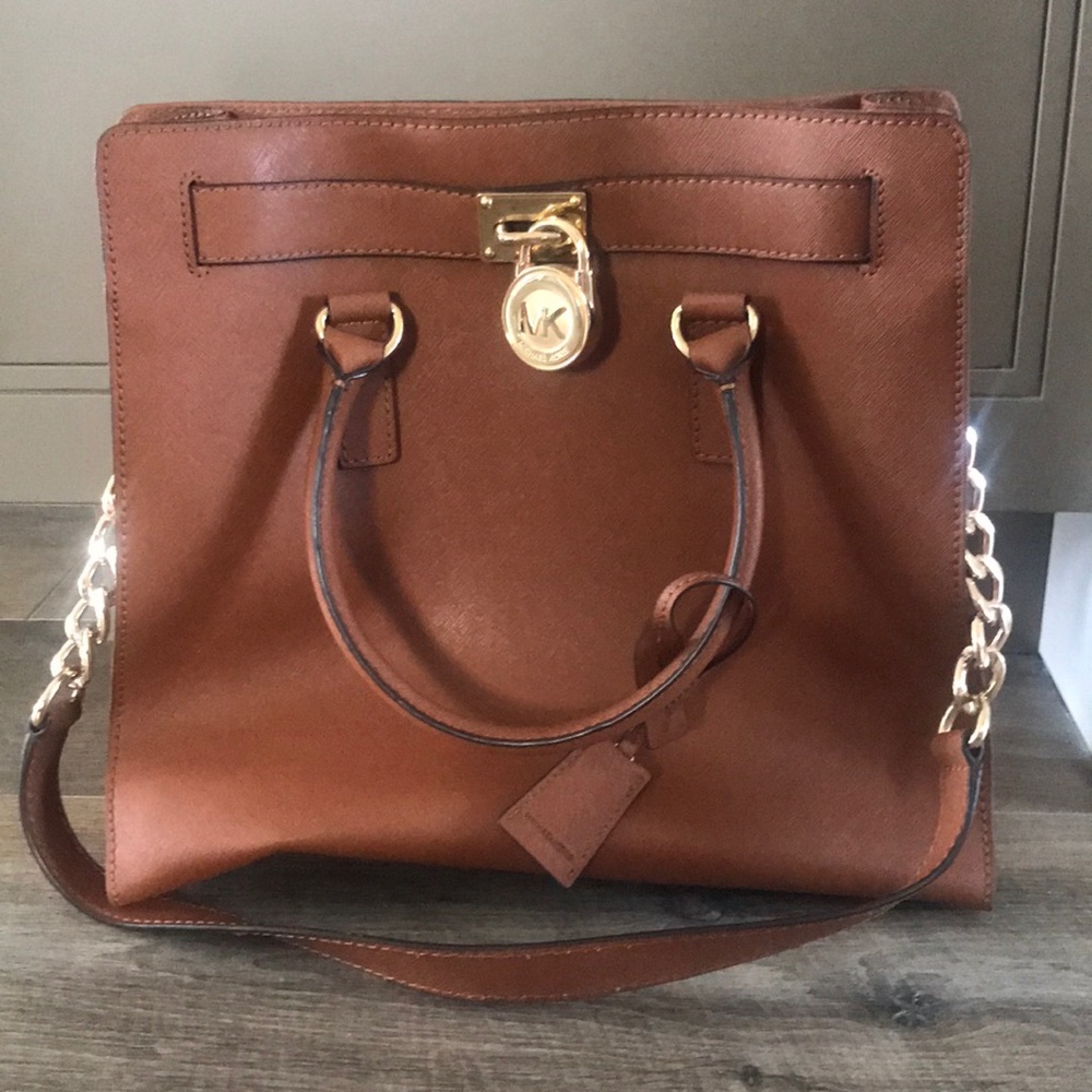 Michael Kors brown leather handbag